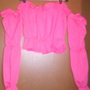 Shein cropped off shoulder top